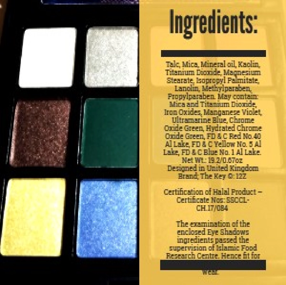 ingredients for eyeshadow