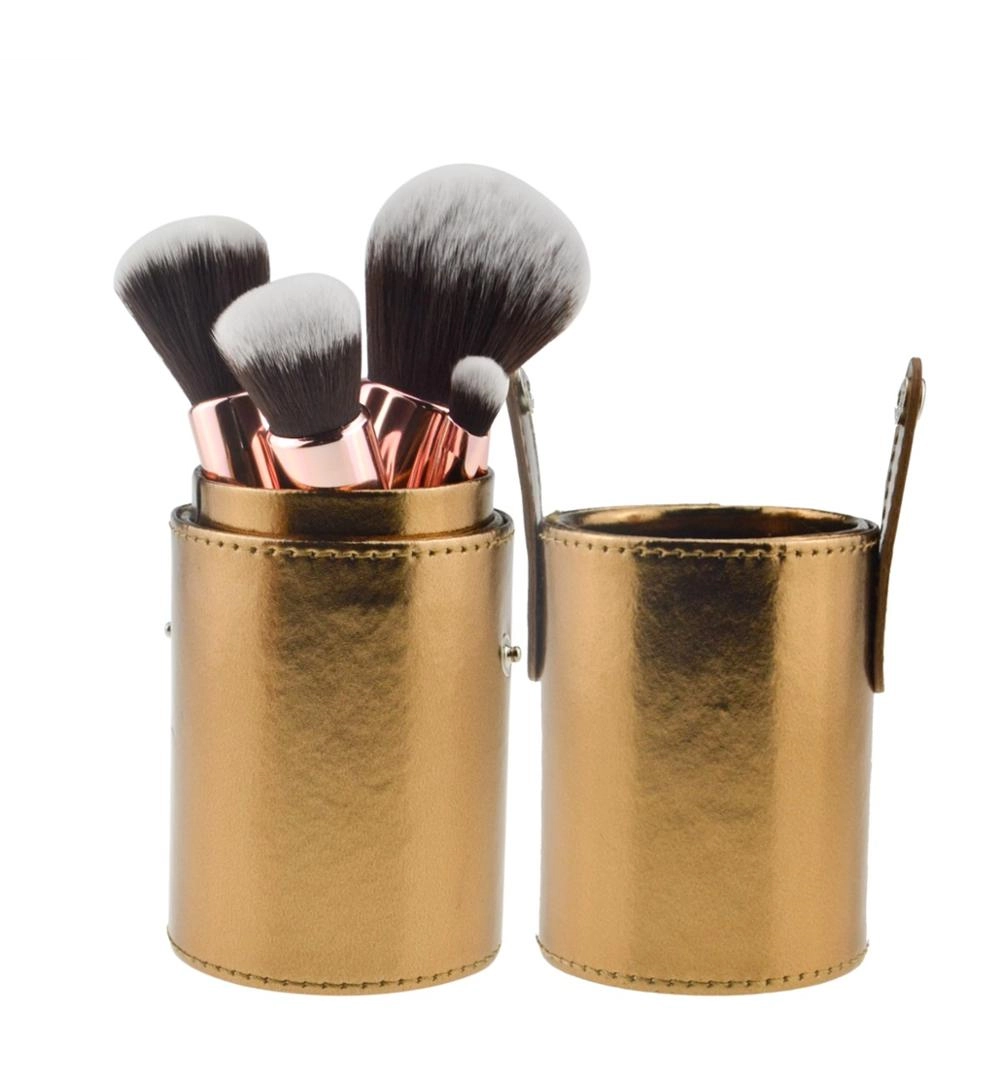Lady Thulston gold make up brush and pot set